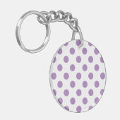 Porte-clés Pois de lavande sur blanc (Devant gauche)