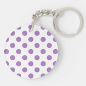 Porte-clés Pois de lavande sur blanc (Dos)