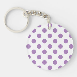 Porte-clés Pois de lavande sur blanc