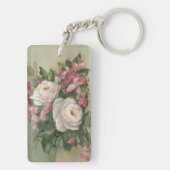 Porte-clés Pois doux et bouquet rose (Dos)