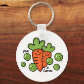 Porte-clés Pois Et Carottes (Recto)