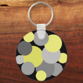 Porte-clés Pois jaunes et gris (Recto)