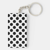 Porte-clés Pois, Motif Polka Dot, noir et blanc (Dos)
