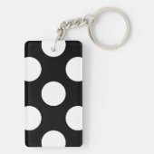 Porte-clés Pois noirs et blancs, Motif Polka (Dos)