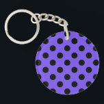 Porte-clés Pois noirs sur perwinkle<br><div class="desc">Pois noirs sur perwinkle</div>