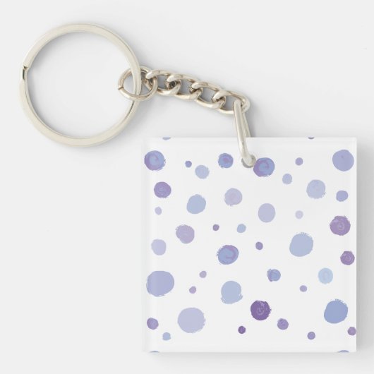 Porte-clés pois peint à la main (Devant)