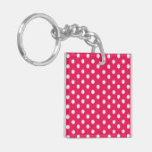 Porte-clés Pois Rose Et Blanc (Devant gauche)