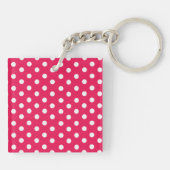 Porte-clés Pois Rose Et Blanc (Dos)