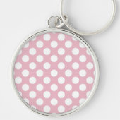 Porte-clés Pois roses, Motif Pointe Polka, Points, Pointe (Devant)