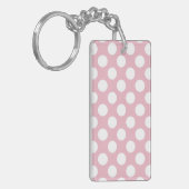 Porte-clés Pois roses, Motif Pointe Polka, Points, Pointe (Devant gauche)