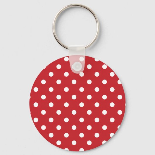 Porte-clés Pois rouges et blancs (Recto)