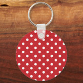 Porte-clés Pois rouges et blancs (Recto)