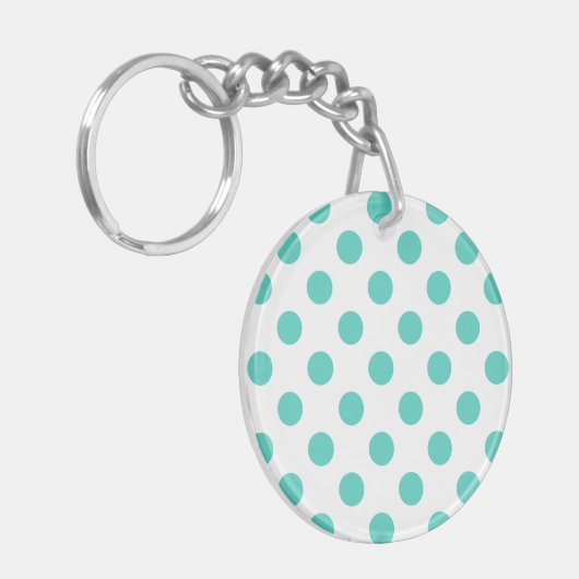 Porte-clés Pois turquoise (Devant gauche)