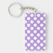 Porte-clés Pois violets, Motif à points Polka, points, pointi (Devant)