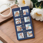 Porte-clés Poison pour papa | Best Papa Ever Photo Collage<br><div class="desc">Donnez un beau cadeau personnalisé à votre père qu'il chérira. Porte - clé de collage photo personnalisé spécial pour afficher vos propres photos et souvenirs de famille spéciaux. Notre design comprend un design simple 8 photo collage grille avec "meilleur papa jamais" conçu en fausse police or moderne. Chaque photo est...</div>