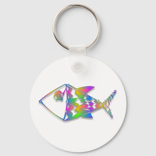 Porte-clés Poisson Abstrait (Recto)