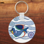 Porte-clés Poisson autochtone Dot Art-01 (Recto)