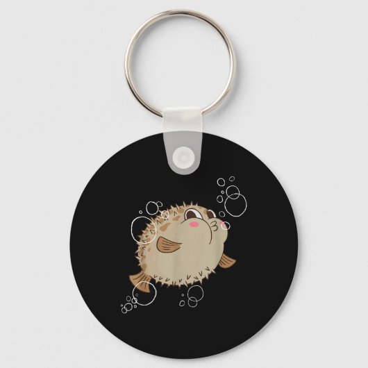 Porte-clés Poisson ballon Poisson globe Bulles (Recto)