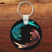 Porte-clés Poisson bleu et or (Recto)