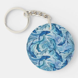 Porte-clés Poisson Bleu Mystique Flowing Harmony