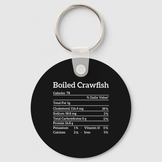 Porte-clés Poisson-crevette bouilli - valeur nutritive Carte (Recto)