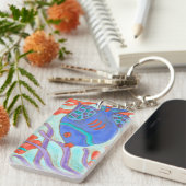Porte-clés Poisson de couleur pop (Devant droit)