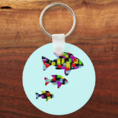 Porte-clés poisson de mosaïque (Recto)