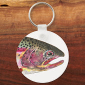 Porte-clés Poisson de truite arc-en-ciel (Recto)