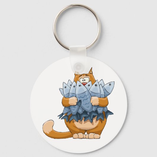 Porte-clés Poisson d'élevage de chats (Recto)