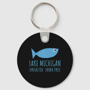 Porte-clés Poisson des Grands Lacs du lac Michigan non salé s