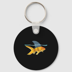 Porte-clés Poisson d'or avec mini-shirt Fin Shark Funny