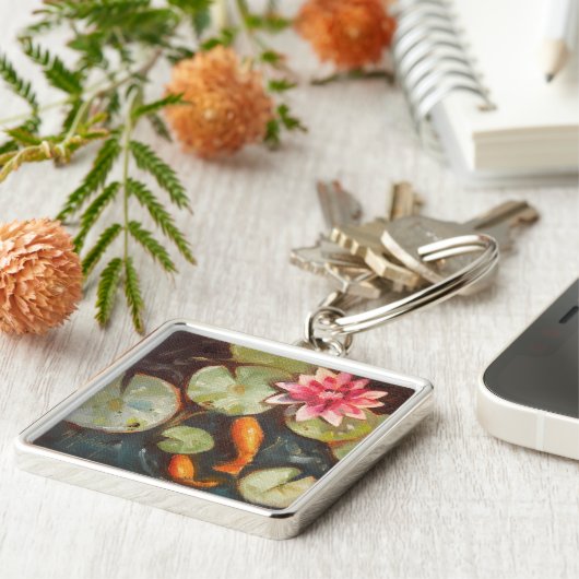 Porte-clés Poisson D'Or Koi Pond Water Lys (Côté)