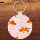 Porte-clés Poisson d'or rose motif (Recto)