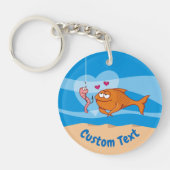 Porte-clés Poisson et appât en amour Porte - clé (Devant)