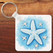 Porte-clés Poisson étoilé en bleu (Recto)