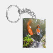 Porte-clés Poisson Koi dans un étang (Devant gauche)