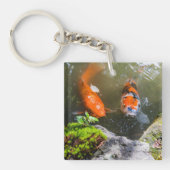 Porte-clés Poisson Koi dans un étang (Devant)