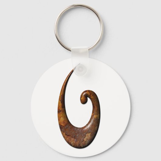 Porte-clés Poisson Maori - rouille (Recto)