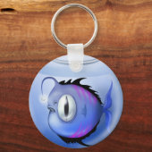 Porte-clés Poisson pêcheur aquarium cuvette mignonne (Recto)