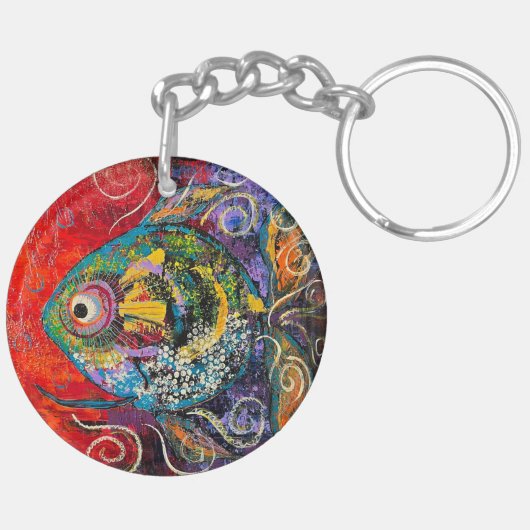 Porte-clés poisson Porte - clé acrylique (Dos droit)