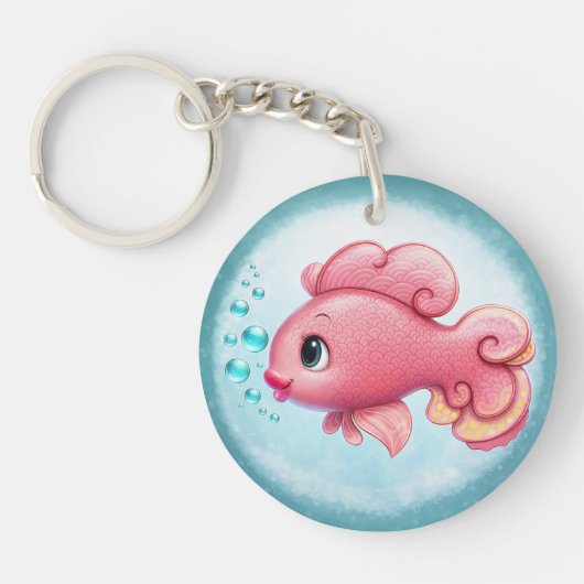 Porte-clés poisson qui fait des bisous (Devant)