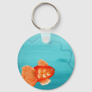 PORTE-CLÉS POISSON ROUGE UNE NATATION