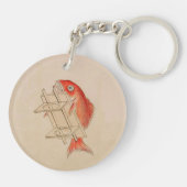 Porte-clés Poisson rouge Yokai (Défilement Mariage) (Dos)