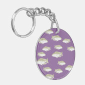 Porte-clés Poisson sur violet (Devant gauche)