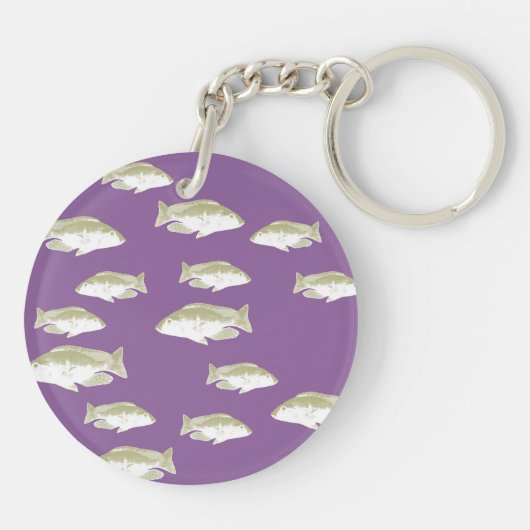 Porte-clés Poisson sur violet (Dos)
