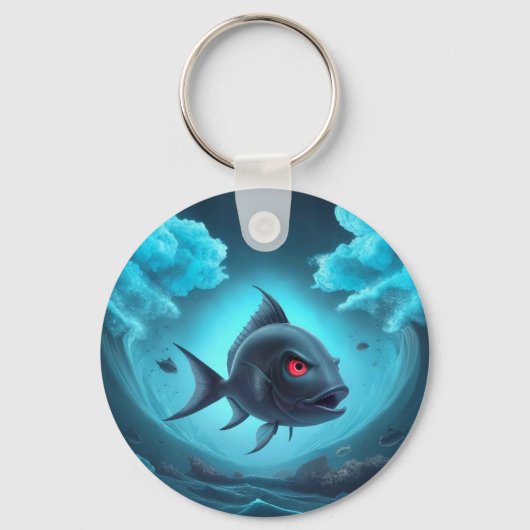 Porte-clés poisson vampire dans l'océan (Recto)