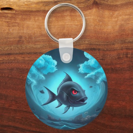 Porte-clés poisson vampire dans l'océan (Recto)