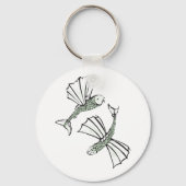 Porte-clés Poisson volant Main Tirée Océan Créature (Recto)