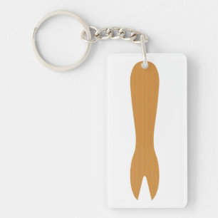 Porte-clés Poissons & Chips Boutique Fourche en bois