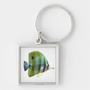 Porte-clés Poissons Cuivre-Réunis de papillon